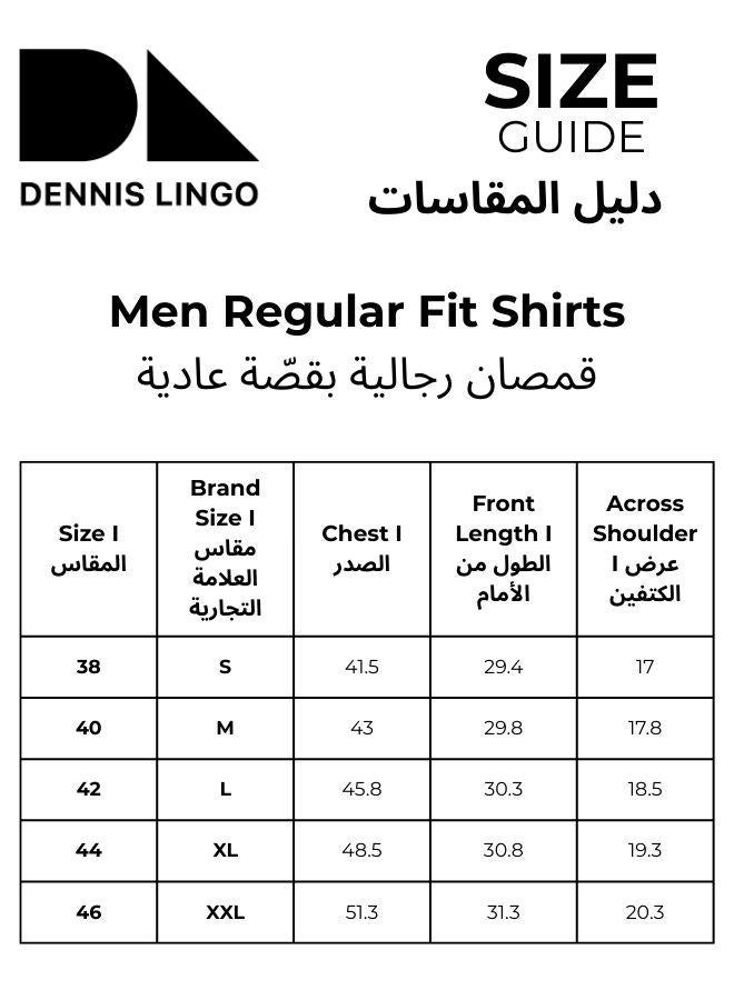 دينيس لينغو قميص رجالي قطن أخضر داكن بأزرار وقياس عادي - Image 4