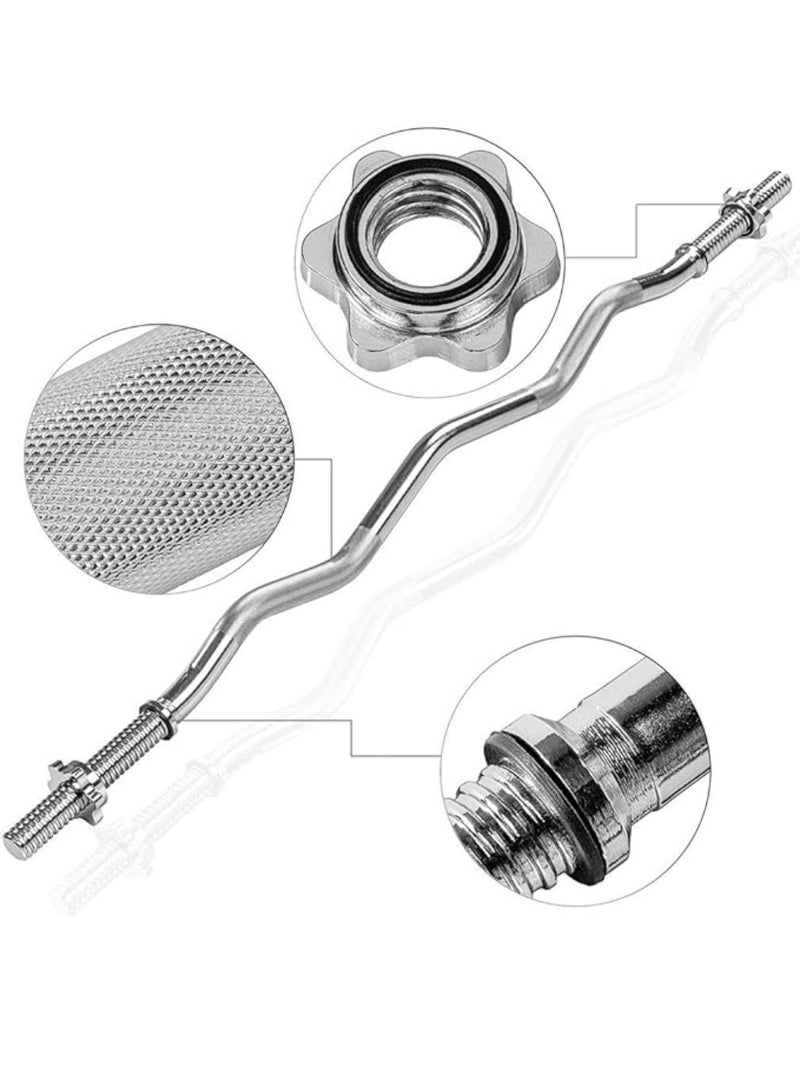 MAAS Professional Twisted Barbell for All Weights with Rotary Lock Size 120 Cm Weight 4.54 Kg - Image 1