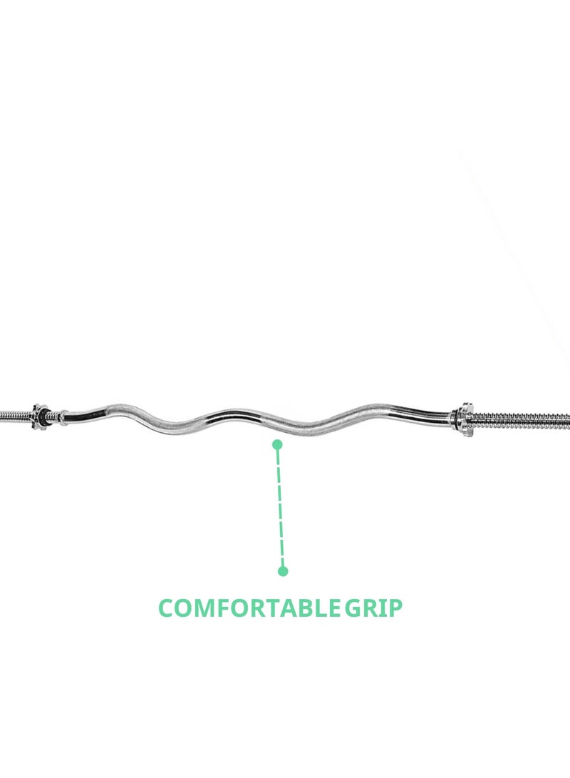 MAAS Professional Twisted Barbell for All Weights with Rotary Lock Size 120 Cm Weight 4.54 Kg - Image 4