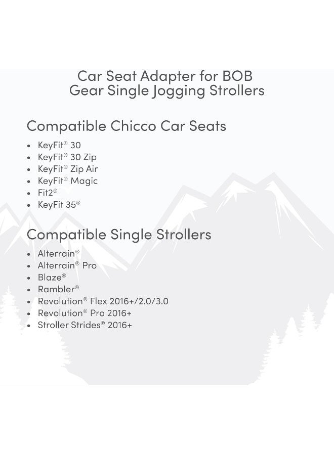 BOB Gear Single Jogging Stroller Adapter for Chicco Infant Car Seats - Image 5