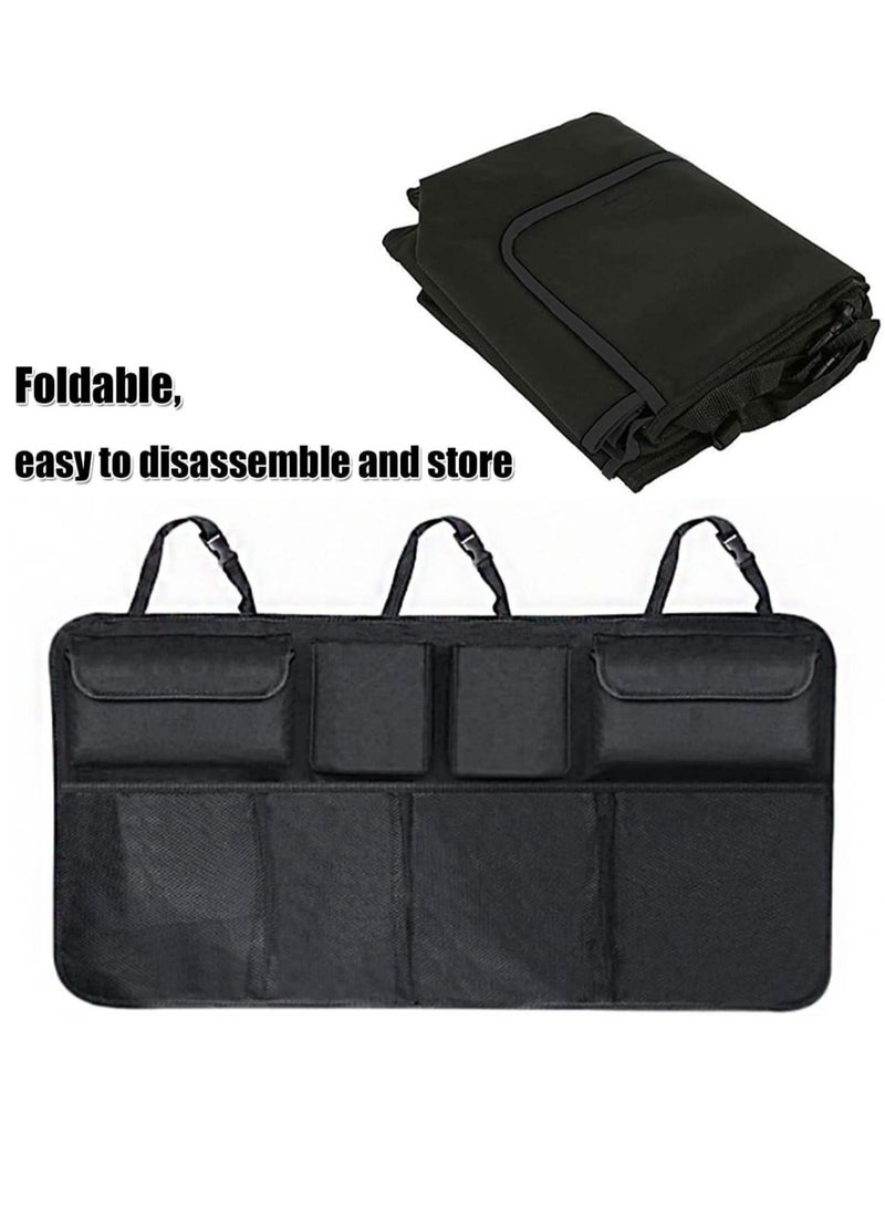 كابتن تيك Suv Trunk Organizer Back Seat Hanging Organizer Oxford Cloth Foldable Wear-Resistant and Waterproof With 8 Storage Bag Very Good Car Accessories - Image 4