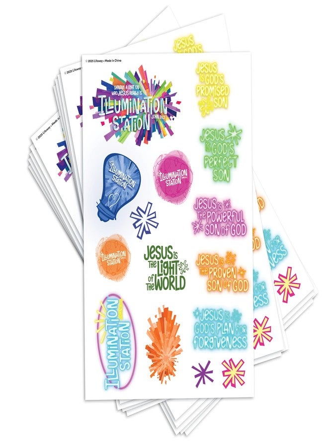 Lifeway Kids VBS 2026 Illumination Station Theme Stickers (Package of 10 Sheets) - Image 1