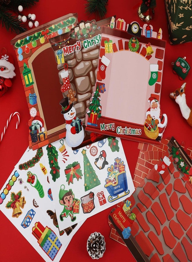 Capoda 24 Pack Christmas Picture Frame Craft Kits DIY Fireplace Christmas Photo Frame Craft Ornaments Xmas Picture Frame Holiday Craft Activities for Photo Ornament Craft Christmas Tree Decor - Image 3
