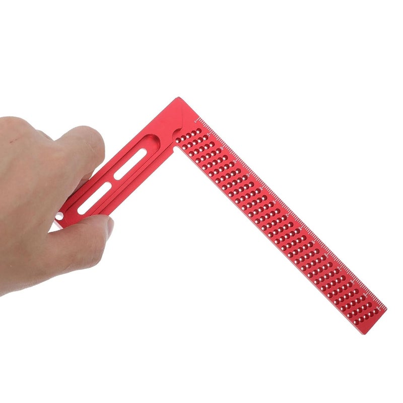 Levemolo Aluminum Alloy Woodworking Positioning Ruler 45/90° Carpenter Square Measuring Tool Metal Triangle Ruler for Construction and Carpentry Layout - Image 3