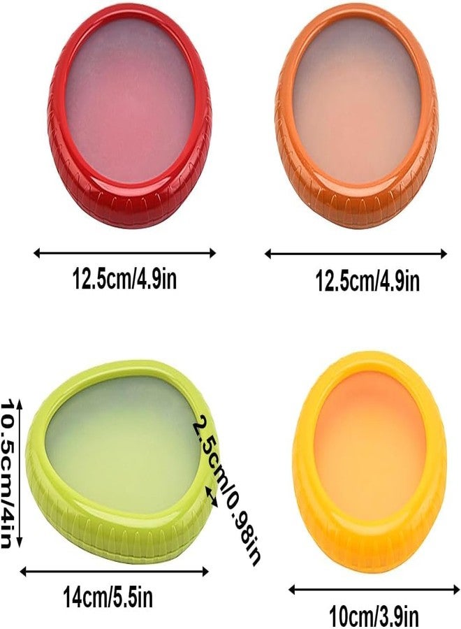 PRAMANTA Storage Containers 3.9 Inches Silicone Kitchen Fresh Food Containers for Onion, Garlic, Lime, Ingredient Fresh Box Reduce Waste Kitchen Fresh Food Container (1Set of 4Pcs) - Image 2
