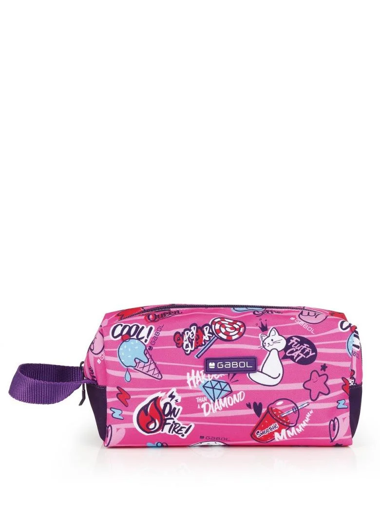 GABOL Pink Printed Pencil Case Organizer
