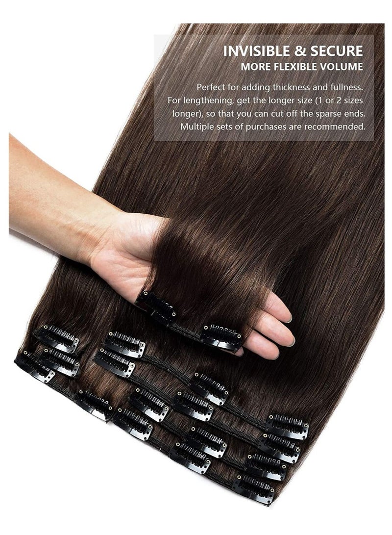 إستيل وصلات شعر ريمي مشابك شعر بشري بني متوسط - Image 5