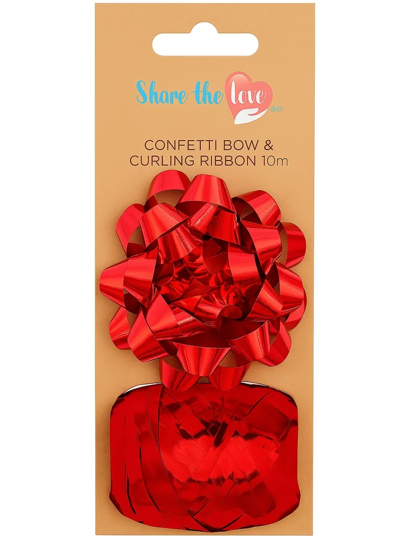 شير ذا لوف  شريط هدايا فاخر أحمر