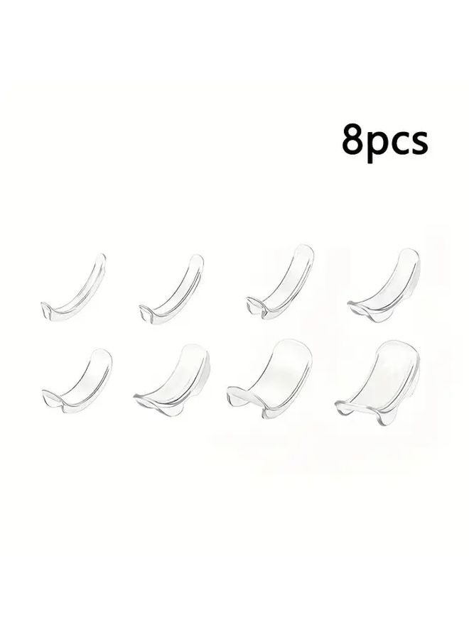 8 قطع من وسادات تثبيت الخاتم غير المرئية القابلة للتعديل، مجموعة مستلزمات صناعة المجوهرات من البلاستيك المتين - Image 3