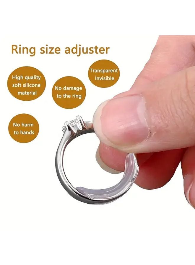 8 قطع من وسادات تثبيت الخاتم غير المرئية القابلة للتعديل، مجموعة مستلزمات صناعة المجوهرات من البلاستيك المتين - Image 5