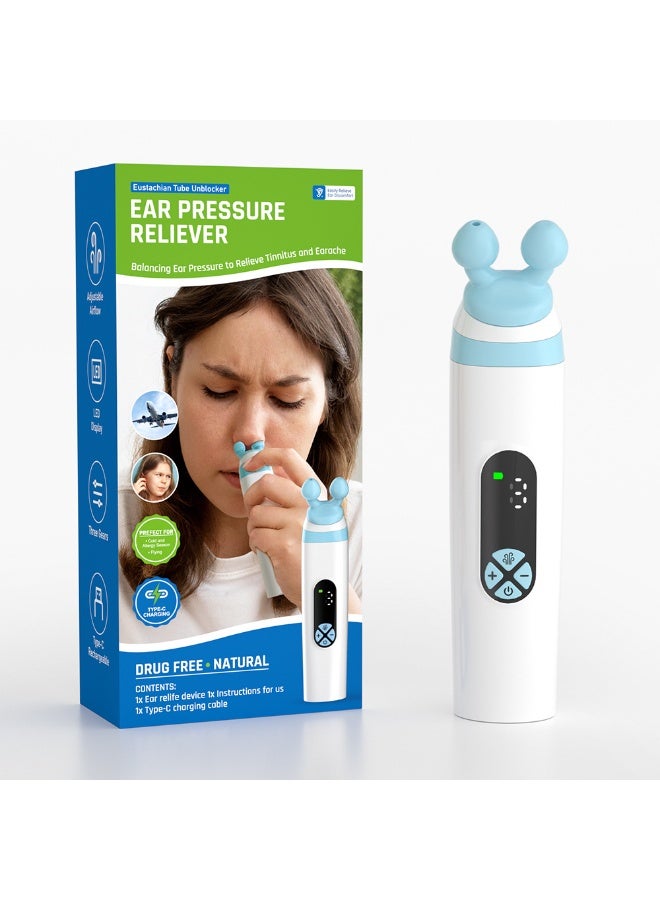 Electric ear pressure relief device – clears ear pressure, balances earwax, and relieves tinnitus – suitable for travel, diving, and swimming. - Image 1