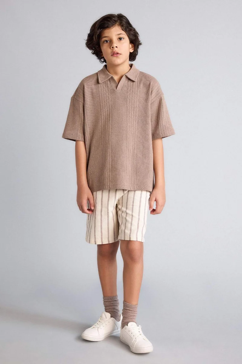 DeFacto Oversize Fit Short Sleeve Polo T-Shirt