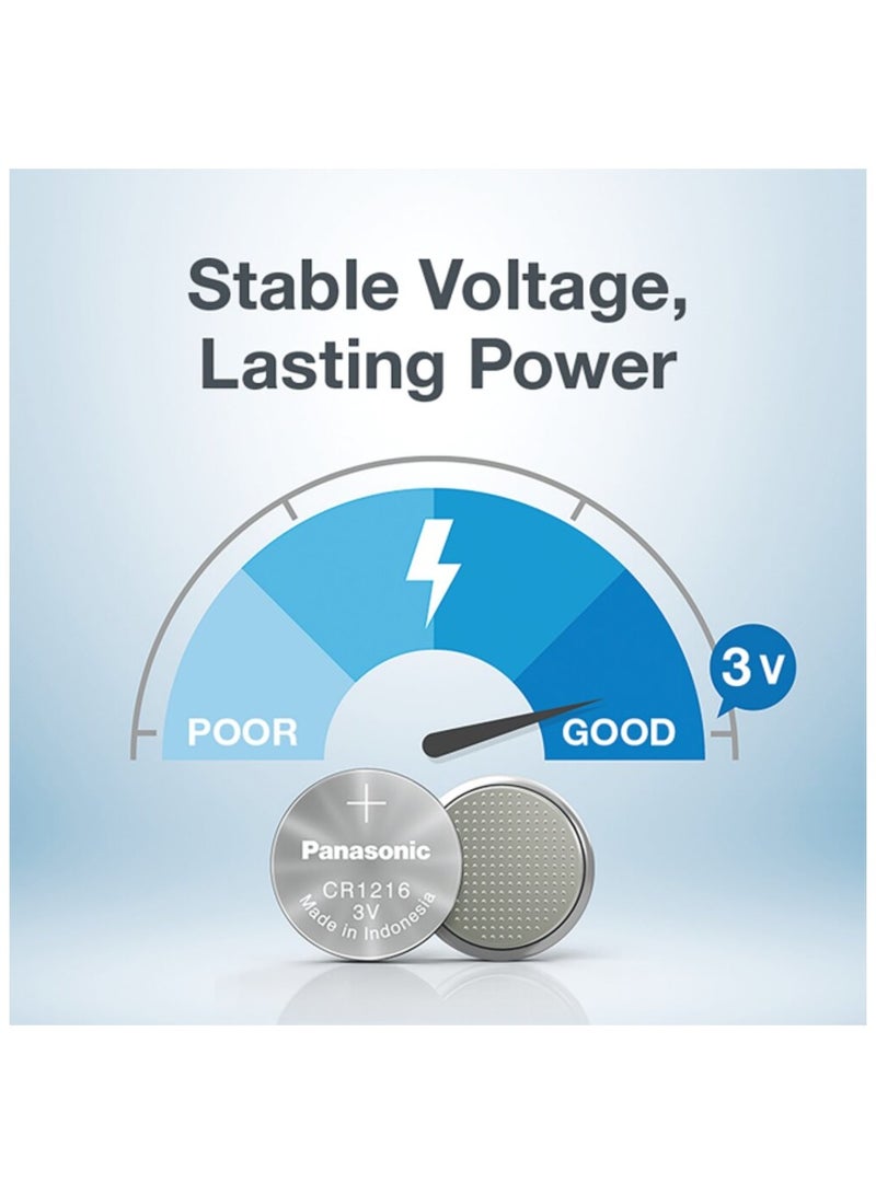 Panasonic 5-Pieces Panasonic CR1216 Lithium 3V Indonesia Batteries - Image 3