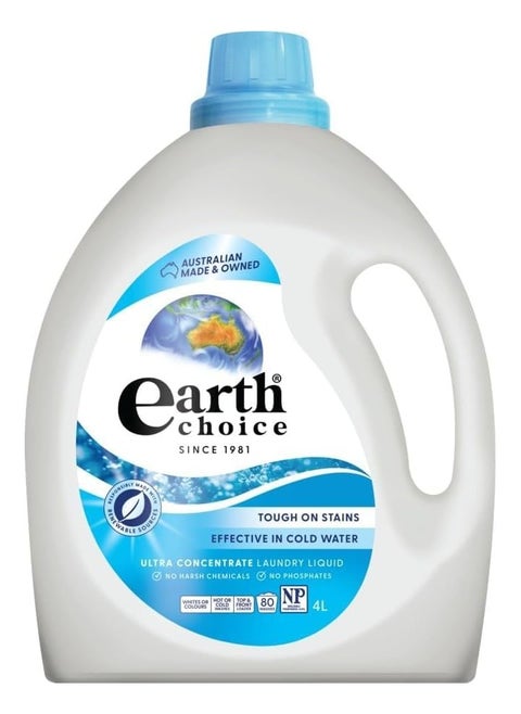 Earth Choice Ultra Concentrate Laundry Liquid Front & Top Loader 4l