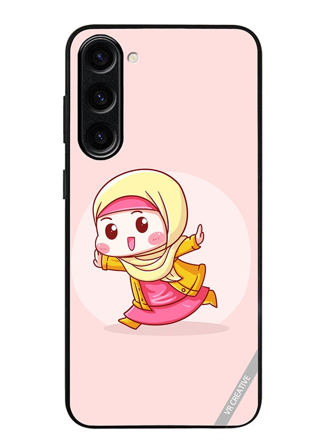 VR CREATIVE Protective Case Cover For Samsung Galaxy S23 Cute Lady In Hijab Design Multicolour - Image 1