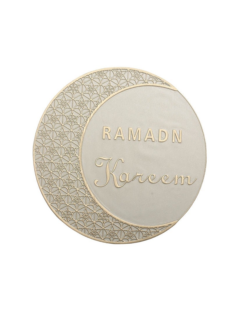 آنا توليفة 4 قطع من حصائر المائدة PVC المزينة بالذهب المقاوم للحرارة والمقاوم للحرق - Image 2