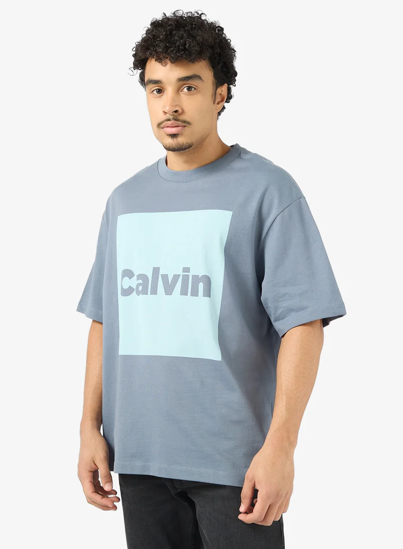 Calvin Klein Jeans Logo Box Graphic Relaxed T-Shirt