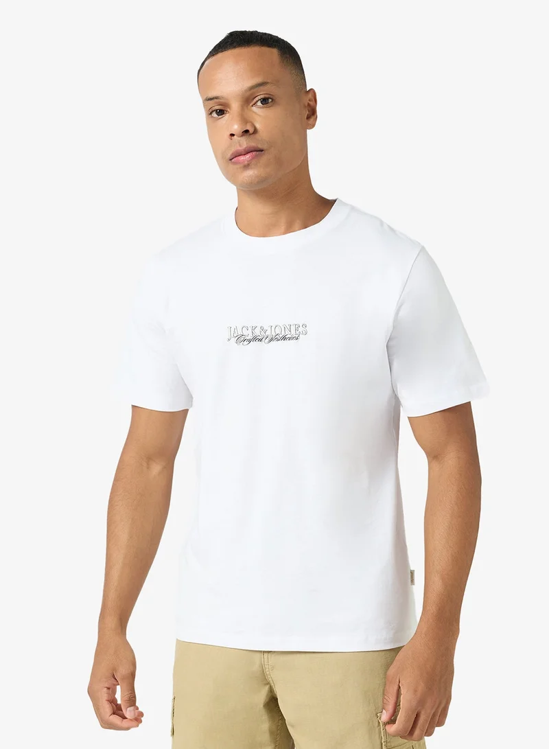 JACK & JONES Logo Regular Fit Crew Neck T-Shirt