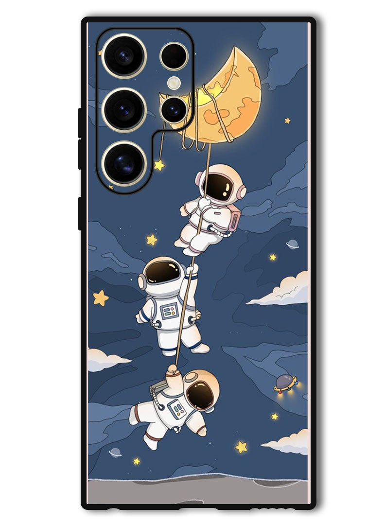 Theodor غطاء واقي مضاد للخدش ومقاوم للصدمات لجهاز سامسونج جالاكسي S24 ألترا رواد الفضاء المعلق - Image 1