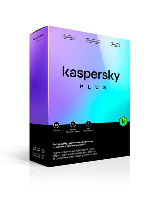 Kaspersky Plus 5 Devices, 1 Year Box w/o CD - KL1042I5EFS
