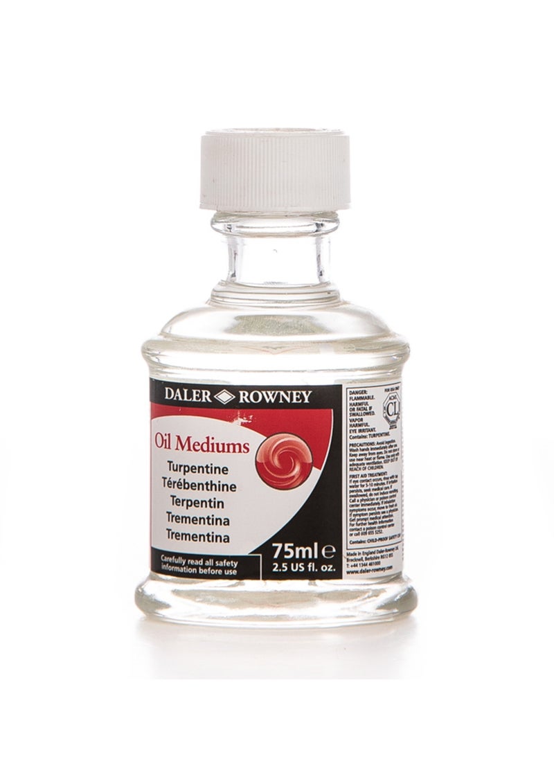 Daler Rowney - Turpentine Medium For Oil Paint 75ml Content - Image 1
