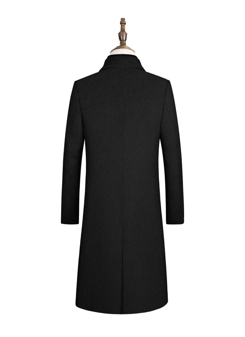 Men Stand Collar Winter Solid Colour Trench Coat Outwear Overcoat Long Sleeve Jacket Black - pzsku/ZF7F38C904F5C60A030A4Z/45/_/1723691576/8e86ae9a-3761-47a8-baa6-99325ed31f6f