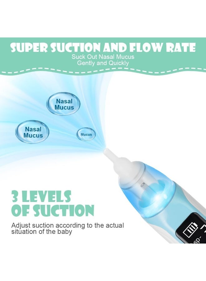 Electric Baby Nasal Aspirator Rechargeable Usb Baby Nose Cleaner With 3 Suction Levels 4 Silicone Tips Music Soothing Function Infant Nasal Cleaner For Newborns And Kids - Image 2