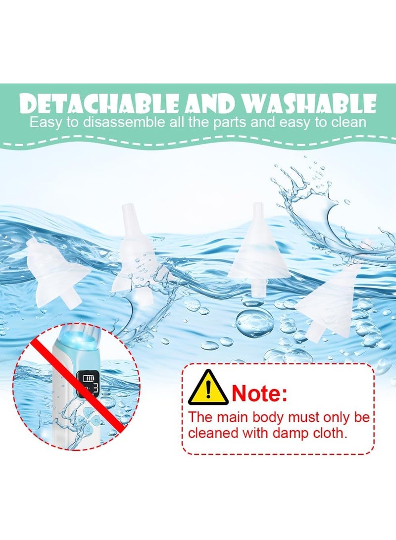 Electric Baby Nasal Aspirator Rechargeable Usb Baby Nose Cleaner With 3 Suction Levels 4 Silicone Tips Music Soothing Function Infant Nasal Cleaner For Newborns And Kids - Image 5