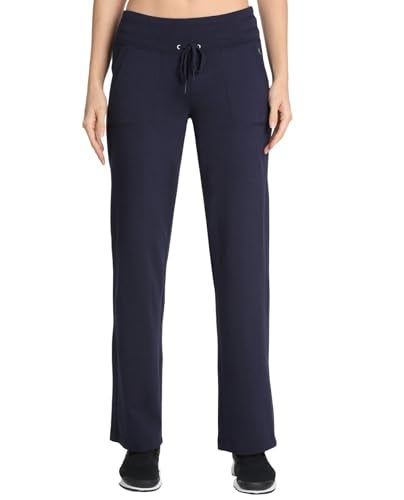 Danskin Womens Straight Pants, Midnight Navy, Medium US - Image 1