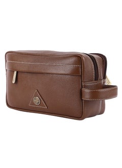 HAMMONDS FLYCATCHER HAMMONDS FLYCATCHER Toiletry Bag For Men And Women -Genuine Leather Travel Organizer With Multiple Compartments -Brushwood Toiletry Shaving Kit For Men Organizer & Cosmetics Pouch For Women, 10.5 Cm  - Image 2