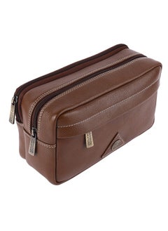 HAMMONDS FLYCATCHER HAMMONDS FLYCATCHER Toiletry Bag For Men And Women -Genuine Leather Travel Organizer With Multiple Compartments -Brushwood Toiletry Shaving Kit For Men Organizer & Cosmetics Pouch For Women, 10.5 Cm  - Image 4
