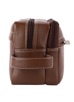 HAMMONDS FLYCATCHER HAMMONDS FLYCATCHER Toiletry Bag For Men And Women -Genuine Leather Travel Organizer With Multiple Compartments -Brushwood Toiletry Shaving Kit For Men Organizer & Cosmetics Pouch For Women, 10.5 Cm  - Image 5