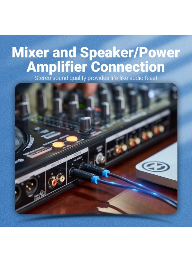 VENTION TRS 6.5mm Male to 2*6.5mm Male Audio Cable 1M Black Model - Image 3