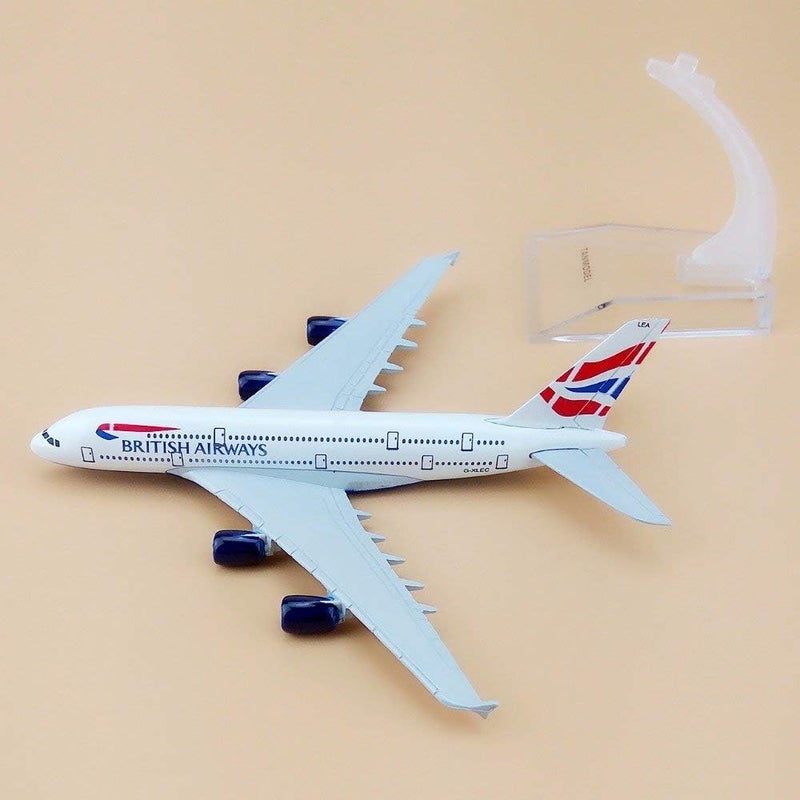 AmigozZ Diecast Aeroplane Scale Model Only For Display, Size -16 Cm-A380 British (British Airways), Multicolor - Image 3