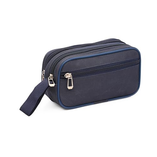 BB BACKBENCHERS Unisex Polyester Toiletry Bag – Water-Resistant Travel Organizer for Toiletries, Shaving Kit, Makeup & Accessories (Blue) - Image 1