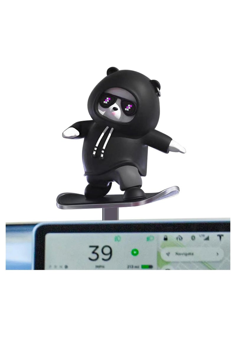 Car Accessories Skateboard Bear Dashboard Decorations, Cool Things for Car, Suitable for Car Decor for Men and Miss - Image 1