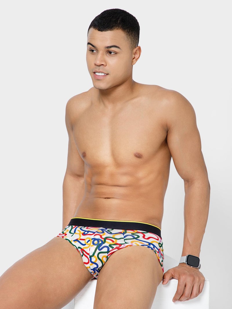 Bummer Men's Printed Micro Modal Briefs Underwear | Ultra Soft & Breathable | Pack of 72 - Image 2
