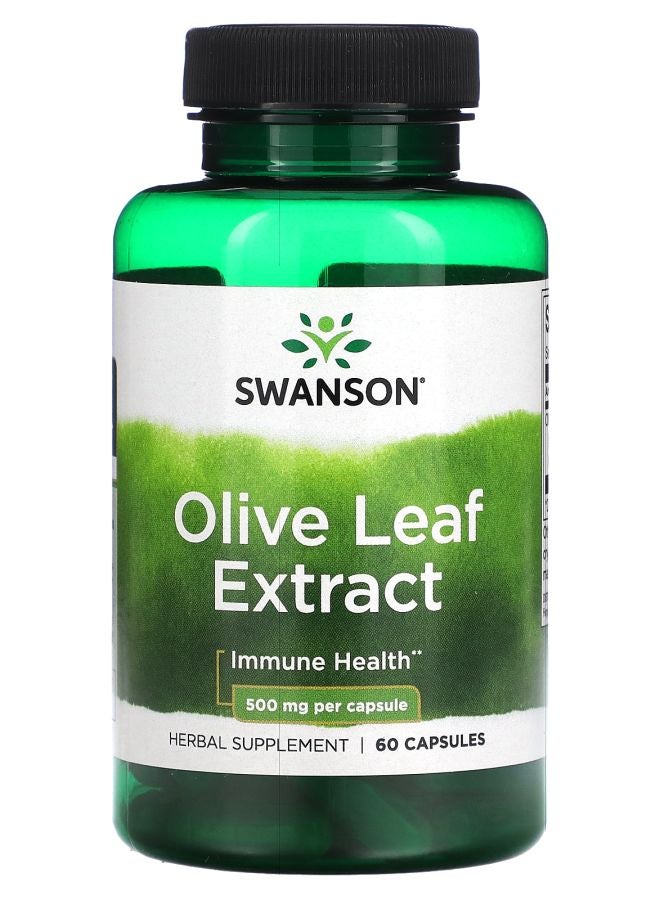 Olive Leaf Extract  500 mg  60 Capsules