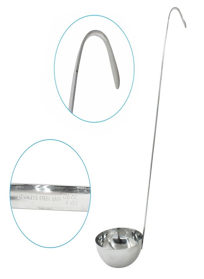 Zorfeter 3 Pcs 4 Oz Soup Ladle Set, Stainless Steel Ladles with Long Handles for Serving, Cooking, Stirring, Portioning Kitchen Restaurant Accessories - Image 5