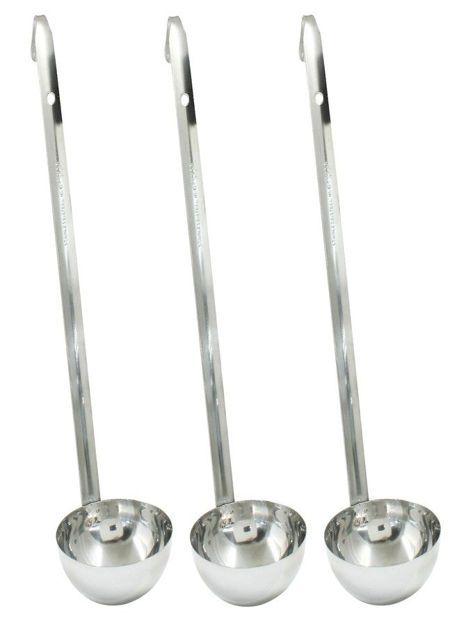 Zorfeter 3 Pcs 4 Oz Soup Ladle Set, Stainless Steel Ladles with Long Handles for Serving, Cooking, Stirring, Portioning Kitchen Restaurant Accessories - Image 4