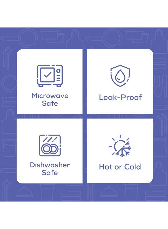 Comfy Package [24 oz - 50 Count Round Meal Prep Containers Reusable - Microwaveable, Dishwasher and Freezer Safe, BPA-Free, Portion Control and Convenience Food Storage with Lids, Stackable - Image 4