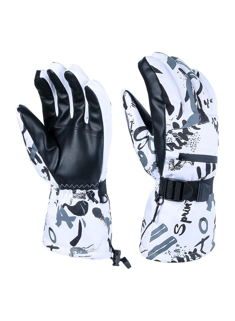Y&D Snow Ski Gloves Waterproof Windproof Winter Thermal Outdoor Warm Mittens Touch Screen Full Finger Cold Weather Hand for Skiing Driving Running Motorcycle Cycli Men Women  - Image 1