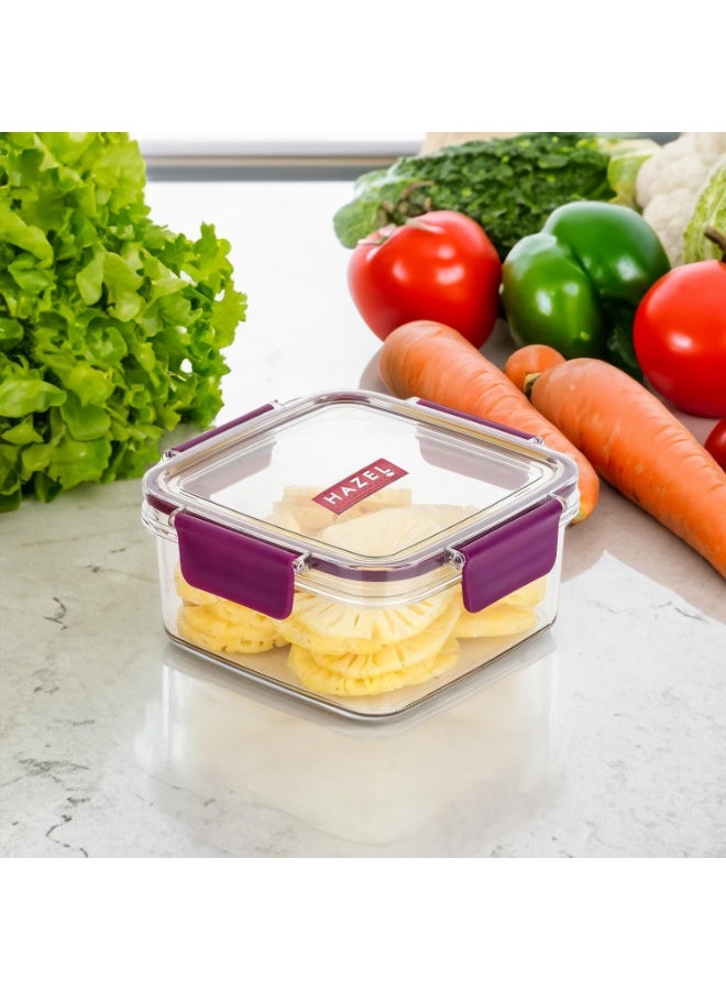HAZEL Plastic Square Airtight Leak Proof Microwave Safe Container Dabba, 1000 ML - Image 2