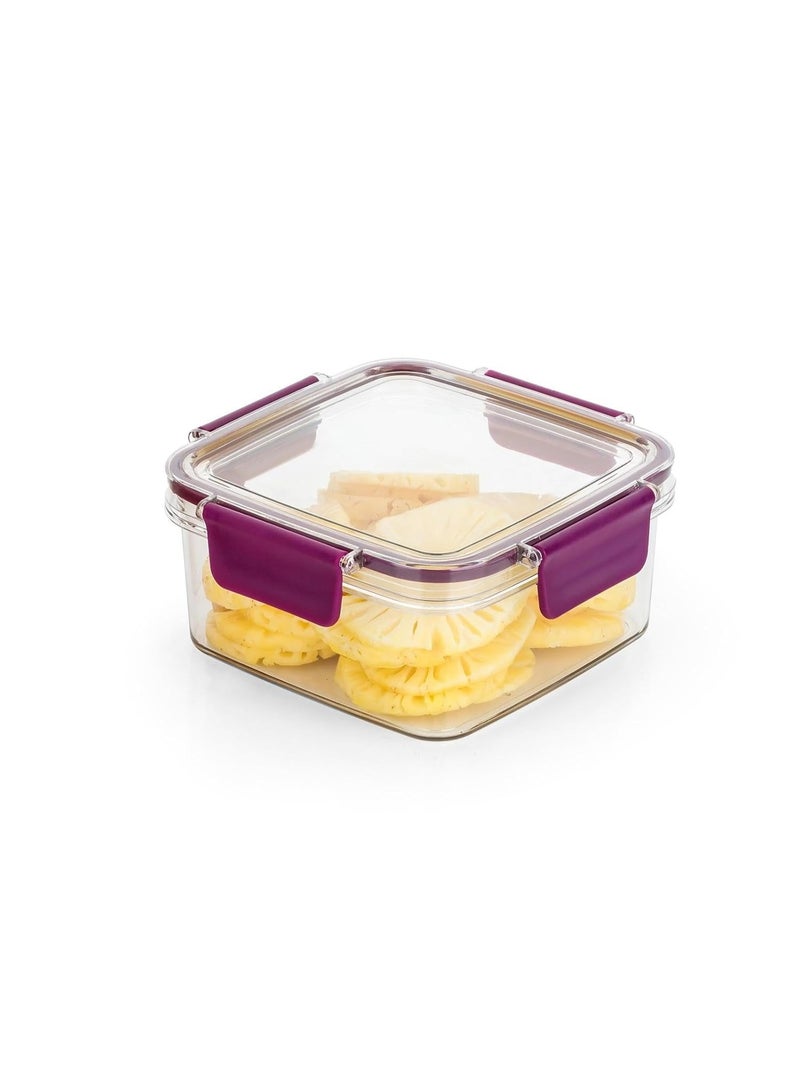 HAZEL Plastic Square Airtight Leak Proof Microwave Safe Container Dabba, 1000 ML - Image 1