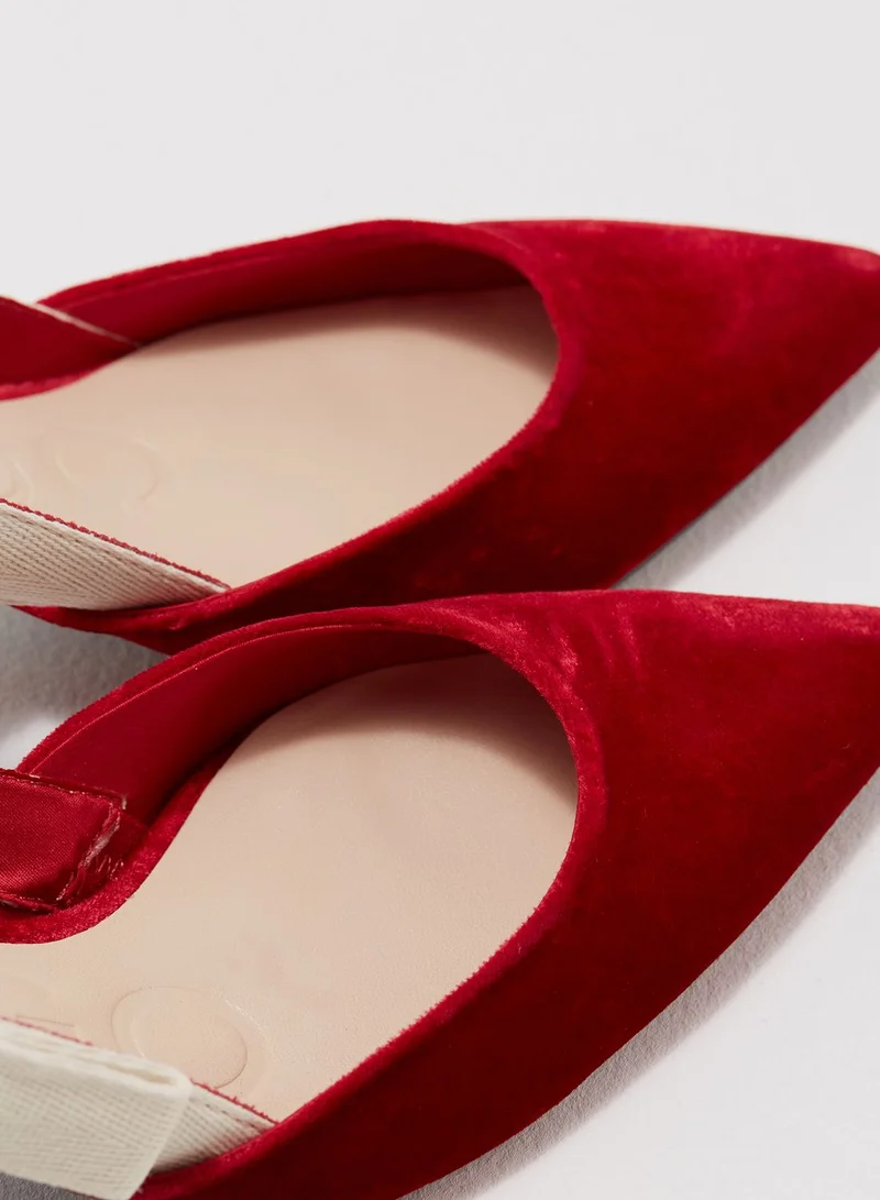 MANGO Slingback Kitten Heel Sandal