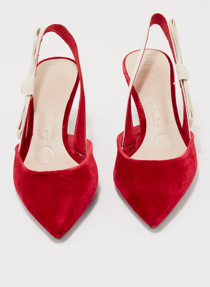 MANGO Slingback Kitten Heel Sandal