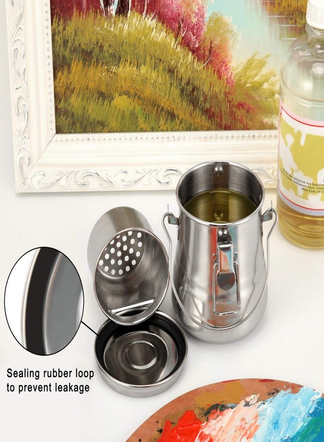 MyLifeUNIT Paint Brush Washer, Airtight Stainless Steel Brush Cleaner for Painting (Medium) - Image 4