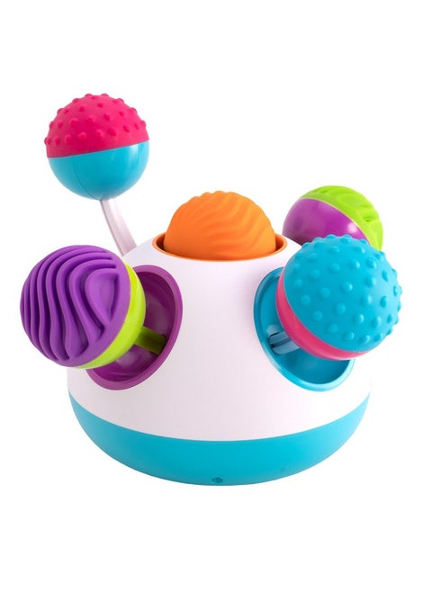 Fat Brain Toys Klickity Sensory Baby Toys, 1 Year and Up, Engaging Multi-Textured Early Developmental Toddler Activities for Tactile and Visual Stimulation