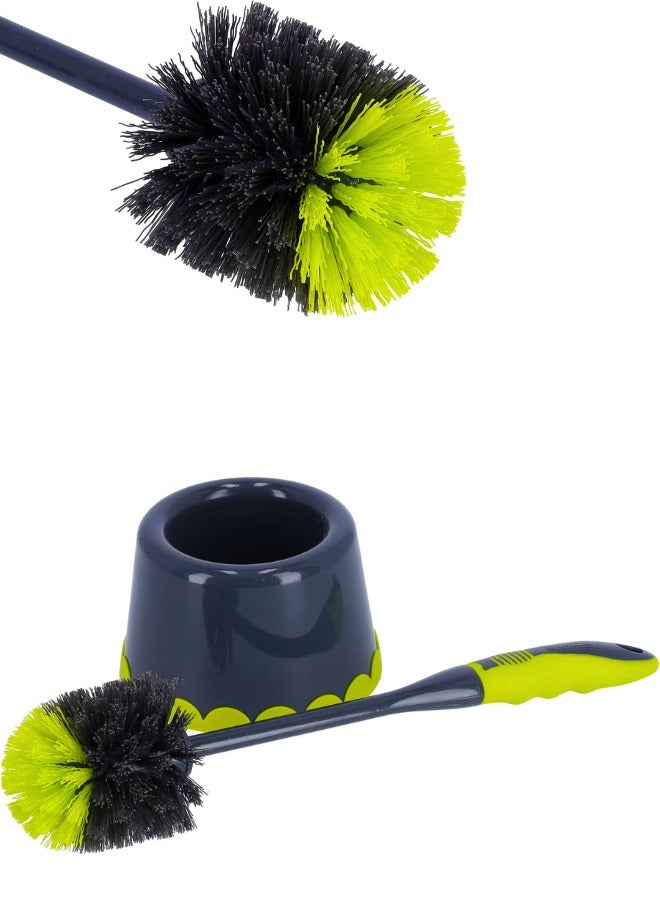 Chase Up Toilet Brush with Holder - Easy Storage with Comfortable Handle - Compact Round Design - Clears Clogged Toilets and drains - Ideal for Home & Office Use - Image 2