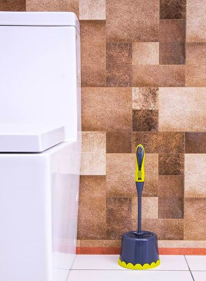 Chase Up Toilet Brush with Holder - Easy Storage with Comfortable Handle - Compact Round Design - Clears Clogged Toilets and drains - Ideal for Home & Office Use - Image 3